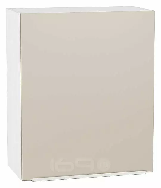 Шкаф верхний с 1-ой дверцей Фьюжн Cream Silk/Белый 716*600*320