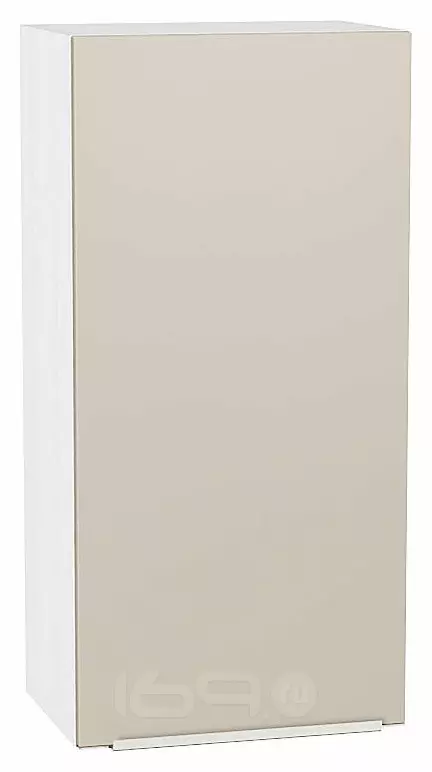 Шкаф верхний с 1-ой дверцей Фьюжн Cream Silk/Белый 920*450*320
