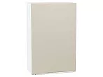 Шкаф верхний с 1-ой дверцей Фьюжн Cream Silk/Белый 920*600*320