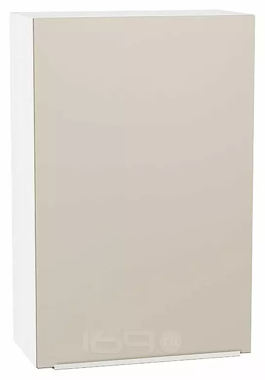 Шкаф верхний с 1-ой дверцей Фьюжн Cream Silk/Белый 920*600*320