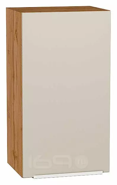 Шкаф верхний с 1-ой дверцей Фьюжн Cream Silk/Дуб Вотан 716*400*320