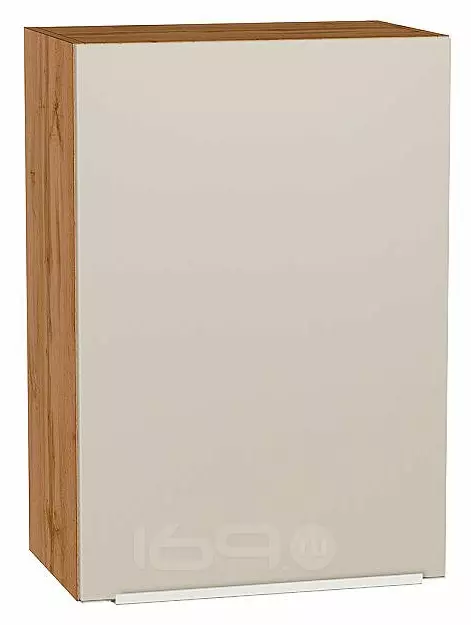 Шкаф верхний с 1-ой дверцей Фьюжн Cream Silk/Дуб Вотан 716*500*320