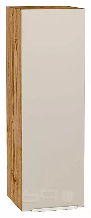 Шкаф верхний с 1-ой дверцей Фьюжн Cream Silk/Дуб Вотан 920*300*320