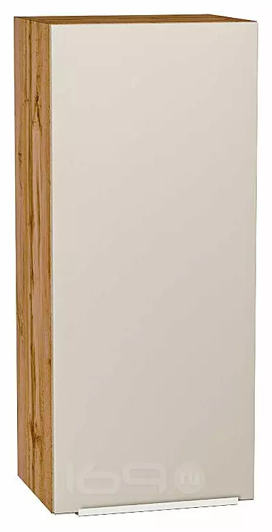 Шкаф верхний с 1-ой дверцей Фьюжн Cream Silk/Дуб Вотан 920*400*320