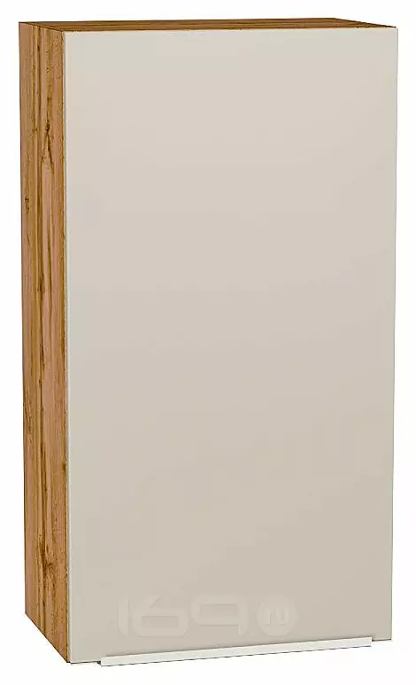 Шкаф верхний с 1-ой дверцей Фьюжн Cream Silk/Дуб Вотан 920*500*320