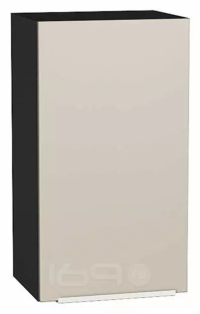 Шкаф верхний с 1-ой дверцей Фьюжн Cream Silk/Graphite 716*400*320