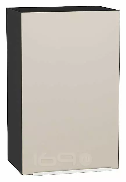 Шкаф верхний с 1-ой дверцей Фьюжн Cream Silk/Graphite 716*450*320