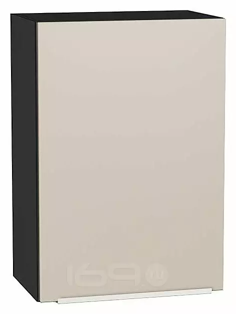 Шкаф верхний с 1-ой дверцей Фьюжн Cream Silk/Graphite 716*500*320