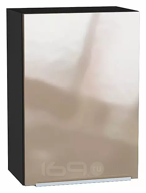 Шкаф верхний с 1-ой дверцей Фьюжн Gallant Graphite 716*500*320