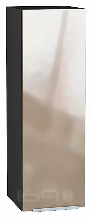 Шкаф верхний с 1-ой дверцей Фьюжн Gallant Graphite 920*300*320