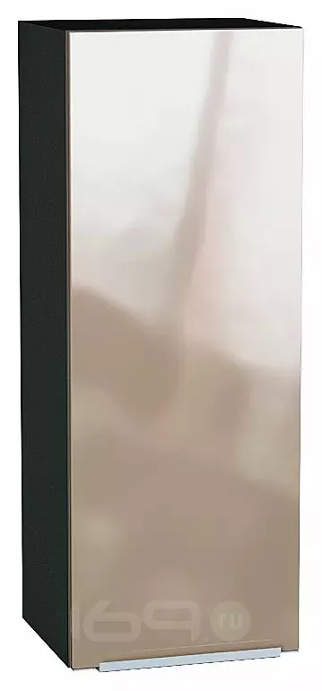Шкаф верхний с 1-ой дверцей Фьюжн Gallant Graphite 920*350*320