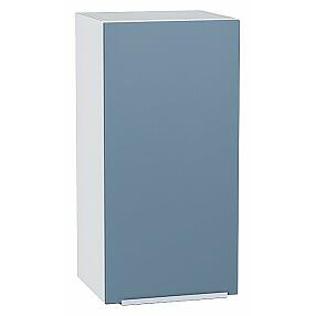 Шкаф верхний с 1-ой дверцей Фьюжн Silky Blue Белый 716*350*320