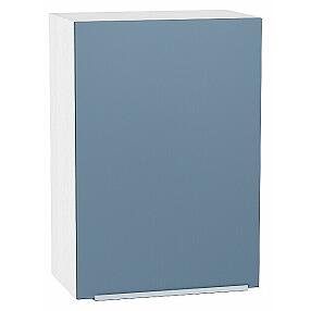 Шкаф верхний с 1-ой дверцей Фьюжн Silky Blue Белый 716*500*320