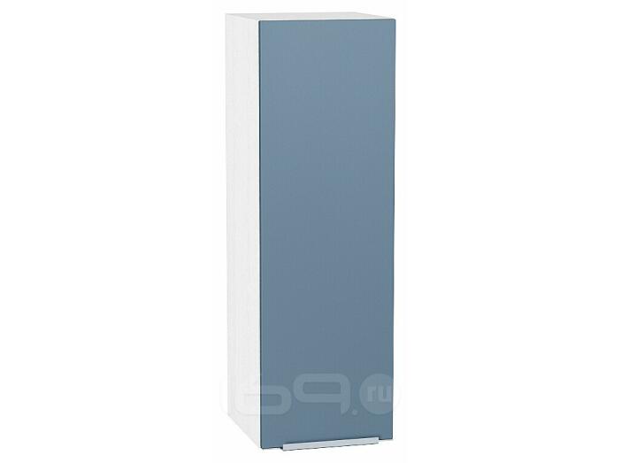 Шкаф верхний с 1-ой дверцей Фьюжн Silky Blue Белый 920*300*320