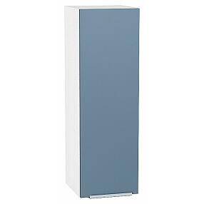 Шкаф верхний с 1-ой дверцей Фьюжн Silky Blue Белый 920*300*320