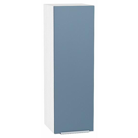 Шкаф верхний с 1-ой дверцей Фьюжн Silky Blue Белый 920*300*320