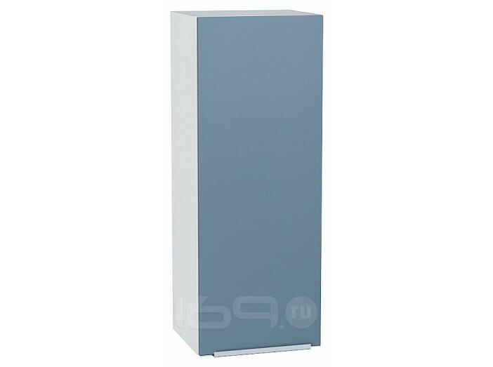 Шкаф верхний с 1-ой дверцей Фьюжн Silky Blue Белый 920*350*320