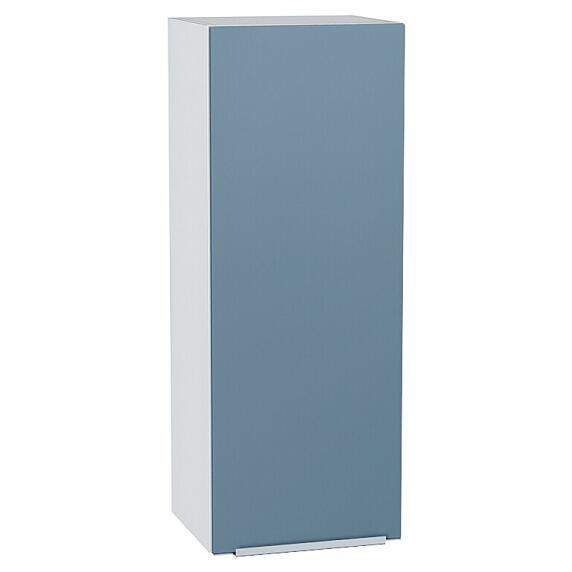 Шкаф верхний с 1-ой дверцей Фьюжн Silky Blue Белый 920*350*320