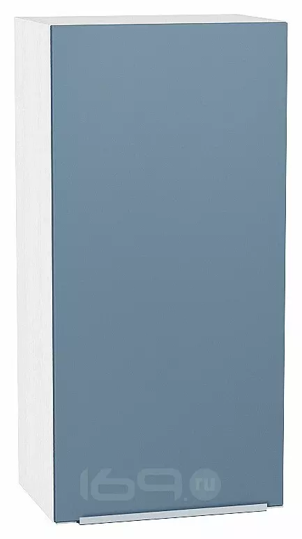 Шкаф верхний с 1-ой дверцей Фьюжн Silky Blue Белый 920*450*320