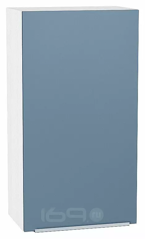 Шкаф верхний с 1-ой дверцей Фьюжн Silky Blue Белый 920*500*320