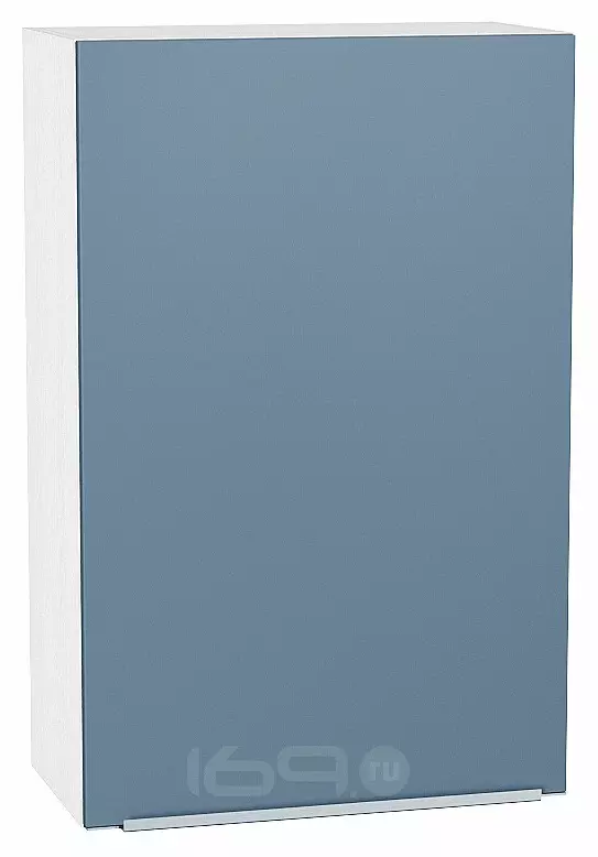 Шкаф верхний с 1-ой дверцей Фьюжн Silky Blue Белый 920*600*320