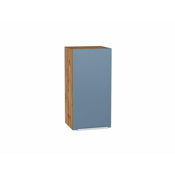 Шкаф верхний с 1-ой дверцей Фьюжн Silky Blue Дуб Вотан 716*350*320