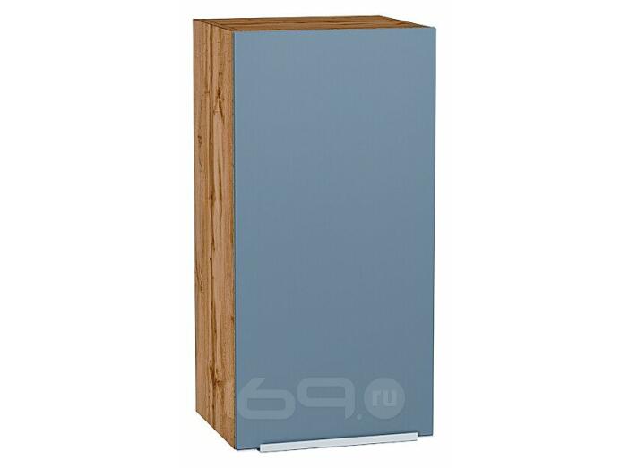 Шкаф верхний с 1-ой дверцей Фьюжн Silky Blue Дуб Вотан 716*350*320