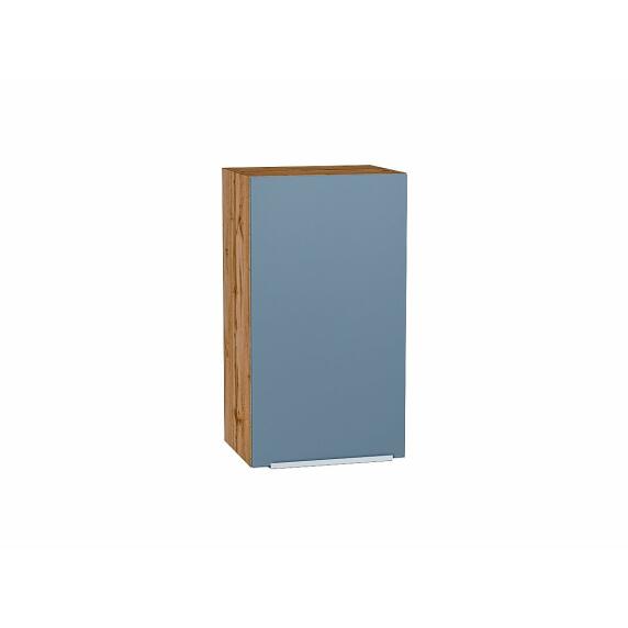 Шкаф верхний с 1-ой дверцей Фьюжн Silky Blue Дуб Вотан 716*400*320