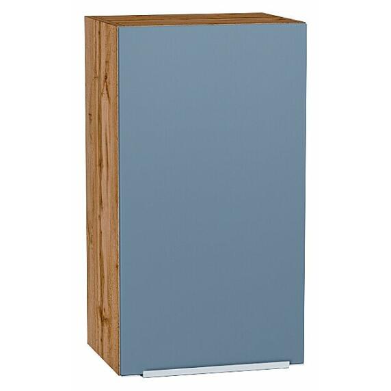 Шкаф верхний с 1-ой дверцей Фьюжн Silky Blue Дуб Вотан 716*400*320