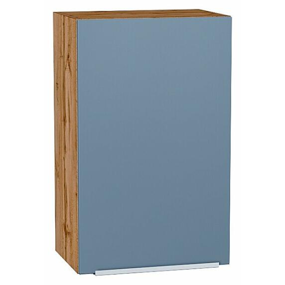 Шкаф верхний с 1-ой дверцей Фьюжн Silky Blue Дуб Вотан 716*450*320