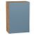 Шкаф верхний с 1-ой дверцей Фьюжн Silky Blue Дуб Вотан 716*500*320