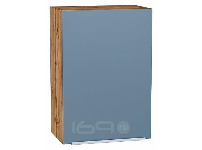 Шкаф верхний с 1-ой дверцей Фьюжн Silky Blue Дуб Вотан 716*500*320