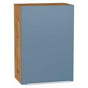 Шкаф верхний с 1-ой дверцей Фьюжн Silky Blue Дуб Вотан 716*500*320
