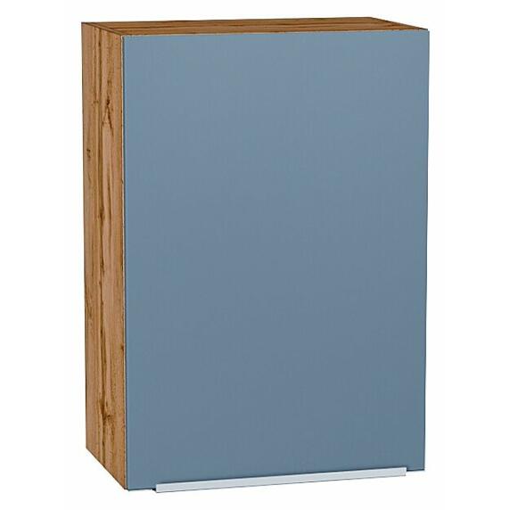 Шкаф верхний с 1-ой дверцей Фьюжн Silky Blue Дуб Вотан 716*500*320