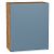 Шкаф верхний с 1-ой дверцей Фьюжн Silky Blue Дуб Вотан 716*600*320