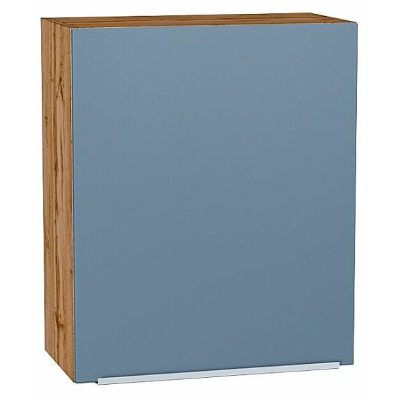 Шкаф верхний с 1-ой дверцей Фьюжн Silky Blue Дуб Вотан 716*600*320