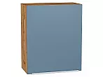 Шкаф верхний с 1-ой дверцей Фьюжн Silky Blue Дуб Вотан 716*600*320