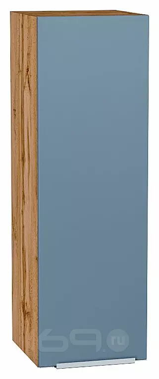 Шкаф верхний с 1-ой дверцей Фьюжн Silky Blue Дуб Вотан 920*300*320