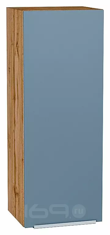 Шкаф верхний с 1-ой дверцей Фьюжн Silky Blue Дуб Вотан 920*350*320