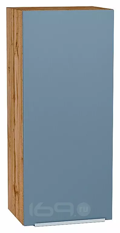 Шкаф верхний с 1-ой дверцей Фьюжн Silky Blue Дуб Вотан 920*400*320