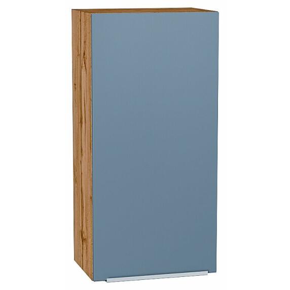 Шкаф верхний с 1-ой дверцей Фьюжн Silky Blue Дуб Вотан 920*450*320