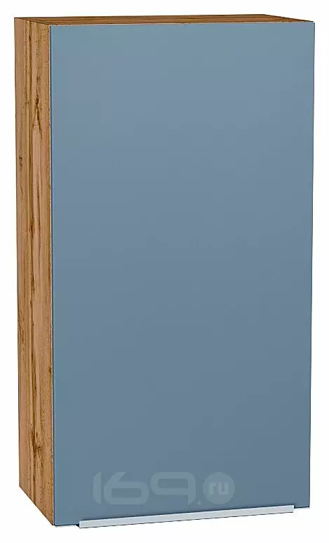 Шкаф верхний с 1-ой дверцей Фьюжн Silky Blue Дуб Вотан 920*500*320