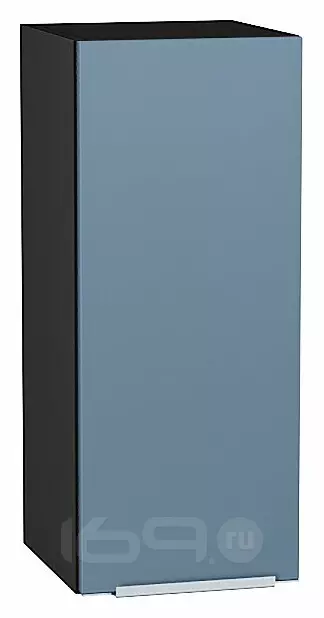 Шкаф верхний с 1-ой дверцей Фьюжн Silky Blue Graphite 716*300*320
