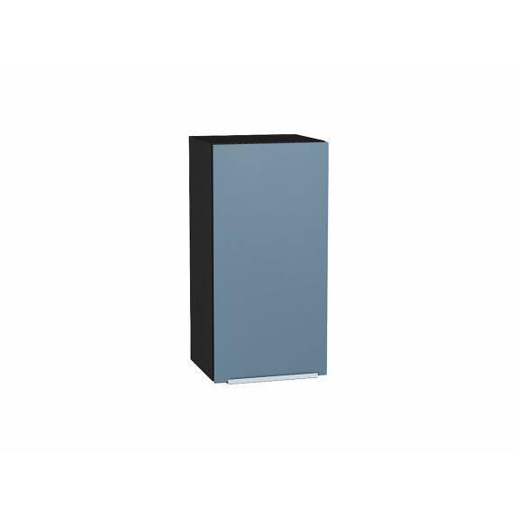 Шкаф верхний с 1-ой дверцей Фьюжн Silky Blue Graphite 716*350*320