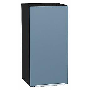 Шкаф верхний с 1-ой дверцей Фьюжн Silky Blue Graphite 716*350*320