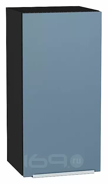 Шкаф верхний с 1-ой дверцей Фьюжн Silky Blue Graphite 716*350*320