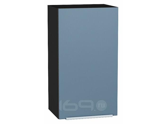 Шкаф верхний с 1-ой дверцей Фьюжн Silky Blue Graphite 716*400*320