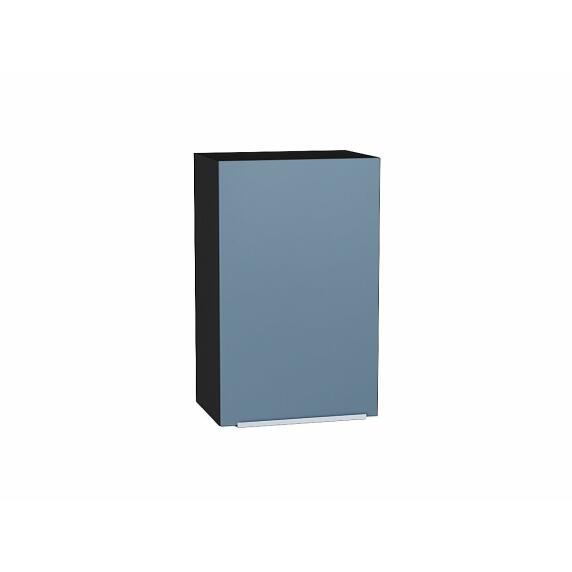 Шкаф верхний с 1-ой дверцей Фьюжн Silky Blue Graphite 716*450*320