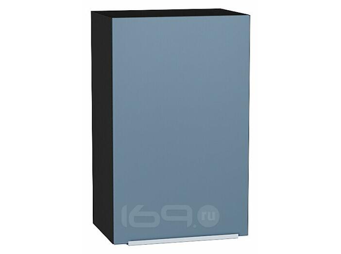 Шкаф верхний с 1-ой дверцей Фьюжн Silky Blue Graphite 716*450*320