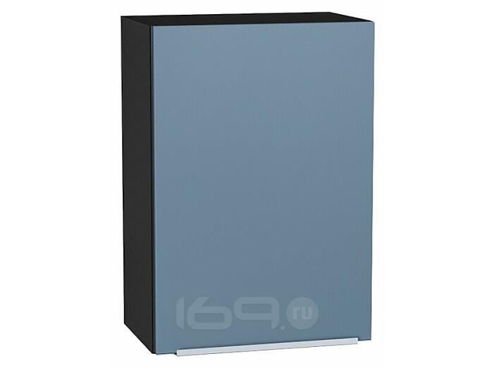 Шкаф верхний с 1-ой дверцей Фьюжн Silky Blue Graphite 716*500*320